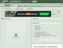 Tablet Screenshot of cydcoon.deviantart.com