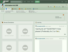 Tablet Screenshot of mixmasternick388.deviantart.com