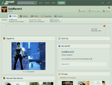 Tablet Screenshot of goldravenx.deviantart.com