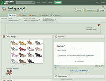 Tablet Screenshot of foxdragoncloud.deviantart.com