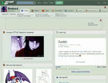 Tablet Screenshot of blooburd.deviantart.com