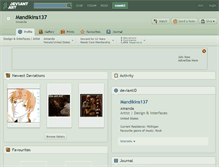 Tablet Screenshot of mandikins137.deviantart.com