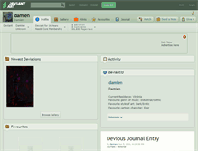 Tablet Screenshot of damien.deviantart.com