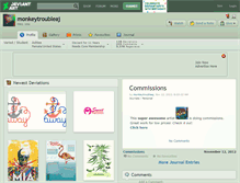 Tablet Screenshot of monkeytroubleaj.deviantart.com