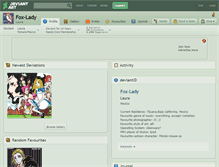 Tablet Screenshot of fox-lady.deviantart.com