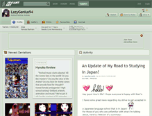 Tablet Screenshot of lazygenius94.deviantart.com