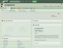 Tablet Screenshot of pineapplefactor.deviantart.com