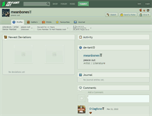 Tablet Screenshot of meanbones.deviantart.com