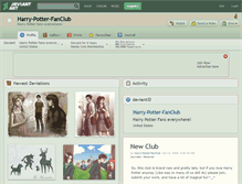 Tablet Screenshot of harry-potter-fanclub.deviantart.com