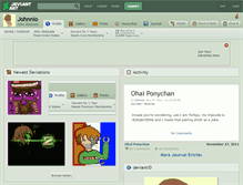 Tablet Screenshot of johnnio.deviantart.com