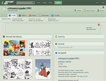 Tablet Screenshot of crimsoncrusader1991.deviantart.com