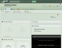 Tablet Screenshot of deathbook-project.deviantart.com