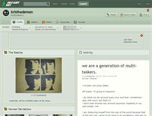 Tablet Screenshot of kristhedemon.deviantart.com