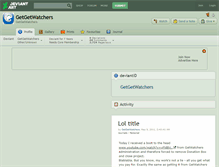 Tablet Screenshot of getgetwatchers.deviantart.com