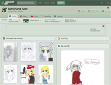 Tablet Screenshot of kamichama-katie.deviantart.com