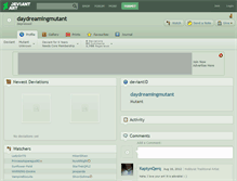 Tablet Screenshot of daydreamingmutant.deviantart.com