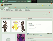 Tablet Screenshot of eeveeofdoom.deviantart.com