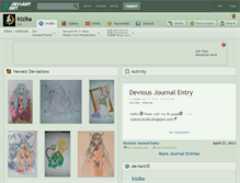 Tablet Screenshot of kizika.deviantart.com