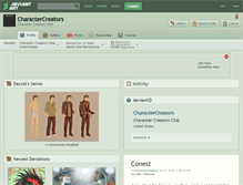 Tablet Screenshot of charactercreators.deviantart.com