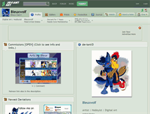 Tablet Screenshot of bleuxwolf.deviantart.com