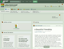 Tablet Screenshot of colisto-theforestelf.deviantart.com