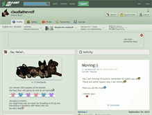 Tablet Screenshot of claudiathewolf.deviantart.com