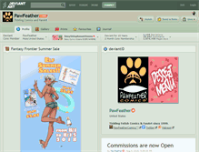 Tablet Screenshot of pawfeather.deviantart.com