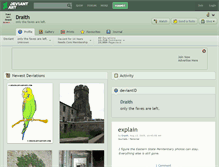 Tablet Screenshot of draith.deviantart.com
