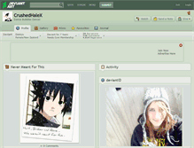 Tablet Screenshot of crushedhalex.deviantart.com