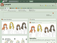 Tablet Screenshot of freakygirl8.deviantart.com