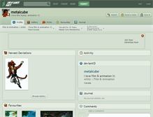 Tablet Screenshot of metalcube.deviantart.com