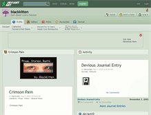 Tablet Screenshot of blackkitten.deviantart.com