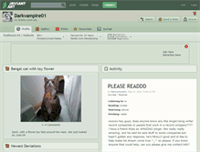 Tablet Screenshot of darkvampire01.deviantart.com