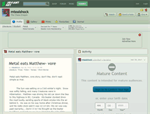 Tablet Screenshot of mtealshock.deviantart.com