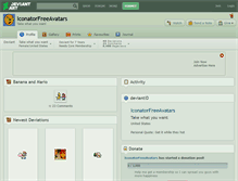 Tablet Screenshot of iconatorfreeavatars.deviantart.com