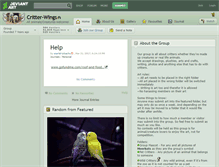 Tablet Screenshot of critter-wings.deviantart.com