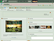 Tablet Screenshot of loonyface.deviantart.com