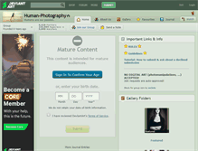Tablet Screenshot of human-photography.deviantart.com