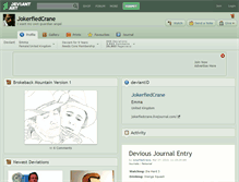 Tablet Screenshot of jokerfiedcrane.deviantart.com