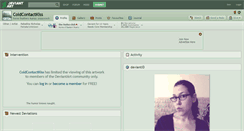Desktop Screenshot of coldcontactkiss.deviantart.com