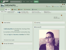 Tablet Screenshot of coldcontactkiss.deviantart.com