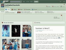 Tablet Screenshot of cynthiathechocoholic.deviantart.com