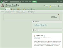 Tablet Screenshot of deformed-circus-diva.deviantart.com