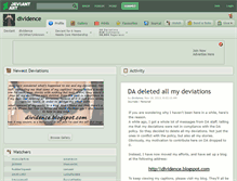 Tablet Screenshot of dividence.deviantart.com