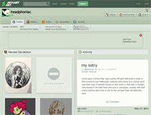Tablet Screenshot of headphoniac.deviantart.com