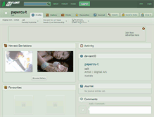 Tablet Screenshot of papercu-t.deviantart.com
