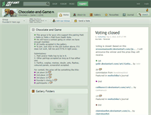 Tablet Screenshot of chocolate-and-game.deviantart.com