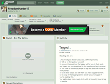 Tablet Screenshot of freedomhunter17.deviantart.com