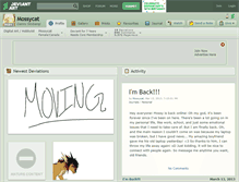 Tablet Screenshot of mossycat.deviantart.com