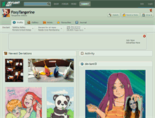 Tablet Screenshot of foxytangerine.deviantart.com